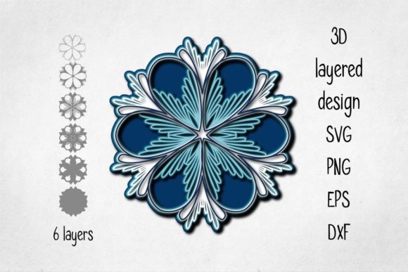 3D Layered Floral Decoration: Crafting Depth and Dimension for Modern Spaces