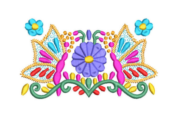 Bringing Nature's Palette to Your Fabric with Colorful Flowers and Butterflies Embroidery
