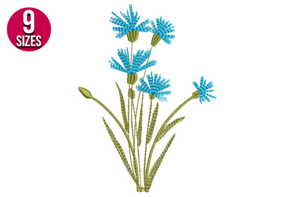 Cornflower Embroidery in Design