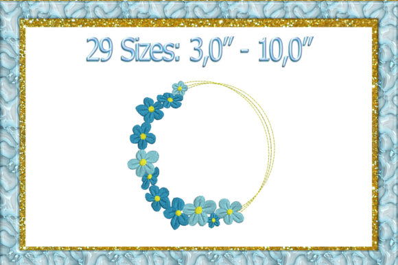 Craft Elegance with the Flower Frame Floral Wreath Embroidery Design