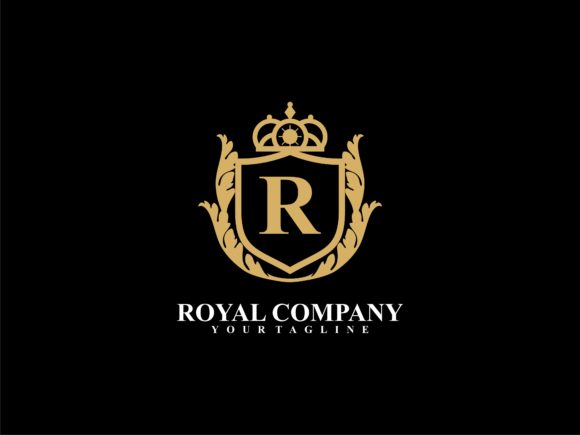 Elevate Your Brand with the Shield Crest Logo Initial R