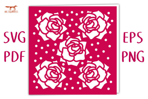 Fresh Roses Card SVG Cut File: A Practical Tool for Floral Greetings Cards