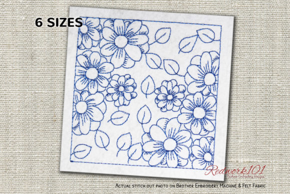 The Enduring Charm of Floral Pattern Redwork Embroidery
