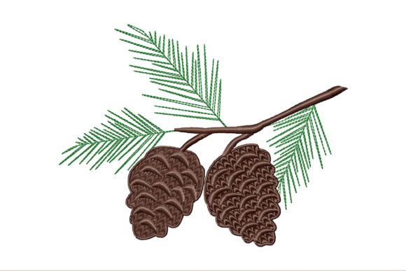 The Versatile Pine Cone Embroidery Design