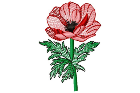 Unveiling Elegance: The Sketched Poppy Embroidery Design for Your Creative Projects