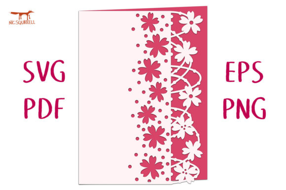 Windswept Blossom Lace Edged Card SVG for Crafters